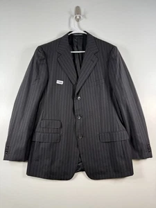 Gucci Mens 2 Piece Suit Wool Blazer Business Wear Black Sz 54R Pants 34 Waist - Picture 1 of 23