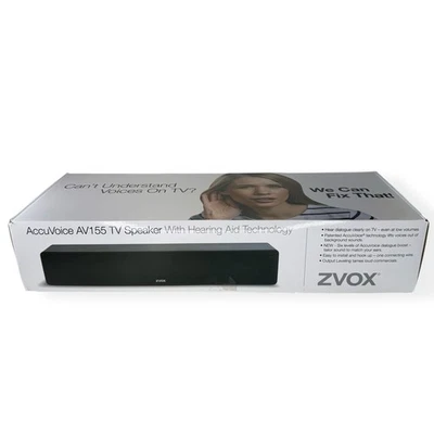 Zvox Accuvoice AV155 Tv Speaker Sound Bar w/ Remote & Cords Tested - Image 1 of 4