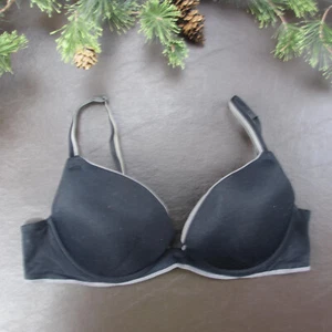 Warners Bra Size 34B Black Padded Underwire Adjustable Clasp Back - Picture 1 of 11