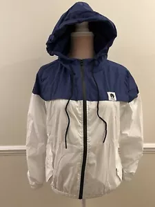 Abollria Lightweight Packable Windbreaker/Jacket -Unisex- XS -NWOT Blue/White - Picture 1 of 11