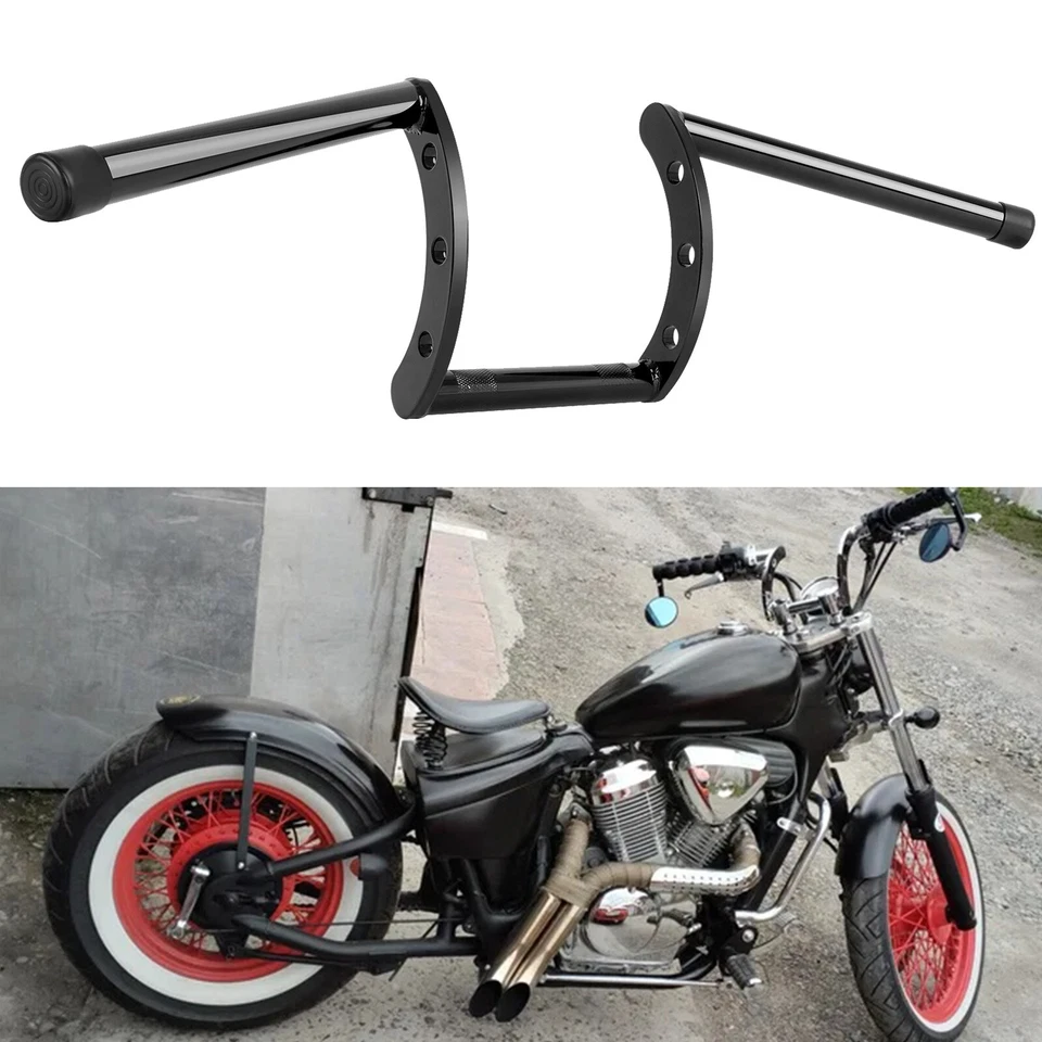 7" Rise 1" Ape Hanger Z-Bar Drag Handlebar For Honda Shadow VLX 600 VT 750 1100 - Image 1 of 4