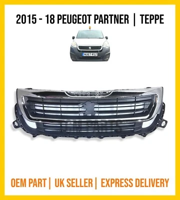 PEUGEOT PARTNER TEPEE FACELIFT 2015 - 2018 FRONT BUMPER CENTRE GRILL CHROME