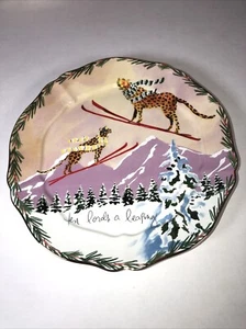 Anthropologie Inslee Fariss 12 Days of Christmas Plate Ten Lords A Leaping New - Picture 1 of 4