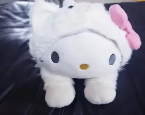 🔥NWT*Rare Collector's Sanrio Hello Kitty White Cat Blue Sparkle👀 Costume Plush - Picture 1 of 24