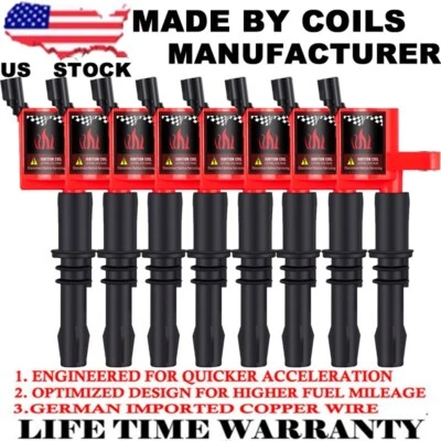 Juego de 8 bobinas de encendido DG511 paquete para Ford F150 Expedition 4,6 L 5,4 L 6,8 L FD508 Foto 1 de 4