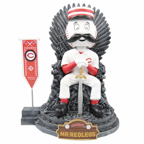 Mr. Redlegs Cincinnati Reds Game of Throne Iron Throne GOT Bobblehead MLB Cover