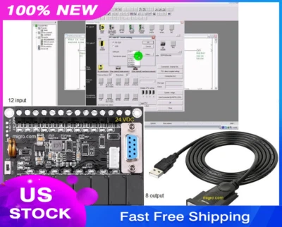 PLC Controller w GX Developer Ladder Logic Programming Software, Migro interface - Image 1 of 4