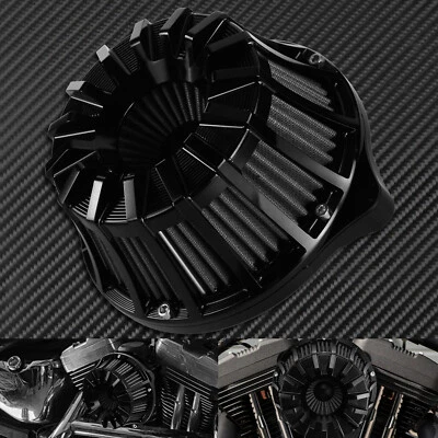 Black Inverted Air Cleaner Intake Filter Fit For Harley Softail 16-17 FLHTCU 08 - Imagem 1 de 4