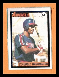 Venezuela Sticker 1990 Claudell Washington #51 California Angels VERY RARE - Picture 1 of 2