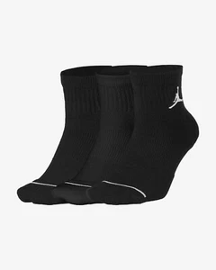 Nike Mens Air Jordan JUMPMAN 3 Pack ankle Socks black white XL extra SX9655-010 - Picture 1 of 1