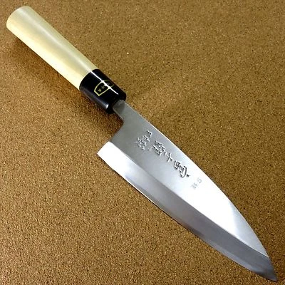 Japanese Kitchen Deba Knife 170mm 6.7 inch White Steel Shirogami #3 SEKI JAPAN - Image 1 of 4