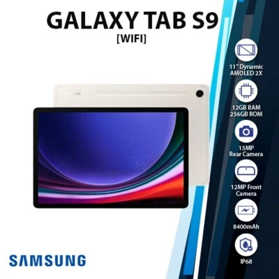 Samsung Galaxy Tab S9 Android PC Tablet (Wi-Fi Ver., Beige, 12GB+256GB) - Image 1 of 4