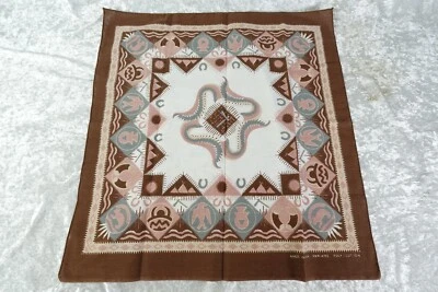 Bufanda Bandana Mujer Vintage Hecha en EE. UU. RN14193 Diseños Aztecas Marrón Rosa Foto 1 de 4