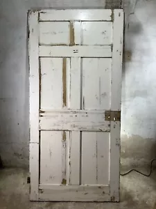 36 1/8"X 74 7/8" Georgian Internal Painted Pine Six Panel Door 2over2over2 Old - Picture 1 of 12
