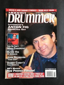 Modern Drummer Magazine June 2002 David Letterman's Anton Fig - Imagen 1 de 2