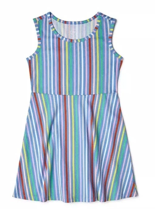 Vestido Wonder Nation feminino listra arco-íris tamanho XL (14-16) novo com etiquetas - Imagem 1 de 1