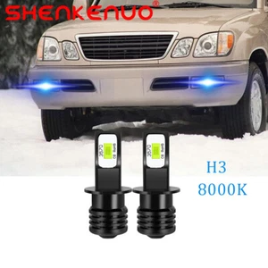 For Lexus LX470 1998-2007 2pc H3 LED Fog Light Bulbs Conversion Kit 8000K Blue - Picture 1 of 11