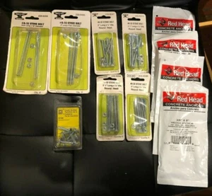 Metal Shop #6-32 8-32 2" Stove Bolts Red Head Concrete Anchors 3/8"X5" #2103 - Bild 1 von 3