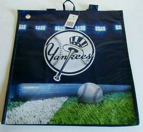 Yankees Baseball Reusable Shopping / Grocery Bag Large Officially Licensed NWT Cover