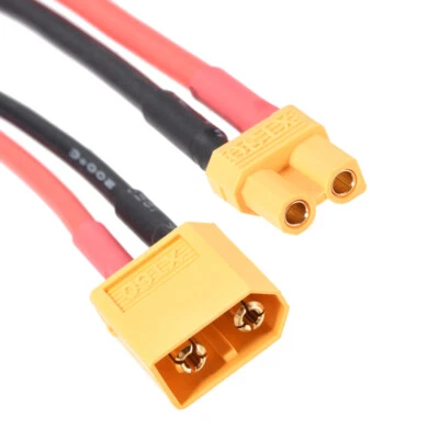Adaptador Cable Cargador Conector Macho XT60 a Hembra XT30 con Cable 16AWG 15cm - Imagen 1 de 2