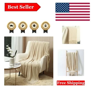 Super Soft 50''x60'' Chenille Throw Blanket - Ideal Gift for Home Decor Lovers - Picture 1 of 7