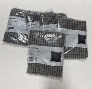 NEW Ikea Gullklocka Pillow Covers 20" x 20" FIVE (5) Gray Grid Square - Picture 1 of 5