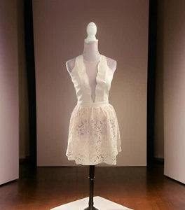 Vestido nude fiesta dama de honor encaje 8 - Imagen 1 de 3