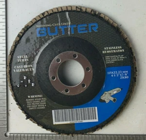 20 Ogni Butter™/VSM™ ZK80 4-1/2"x7/8" 80 Grana Tipo 27 Zirconia Flap Disc - Foto 1 di 5