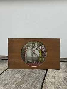 1800s Antique Reverse On Glass Painting Hinterglasmalerei Ballroom - Picture 1 of 3
