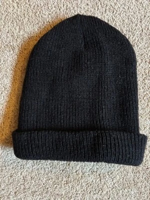   J. Peterman Gorro Negro Lana Hecho en USA Talla Adulto Foto 1 de 3