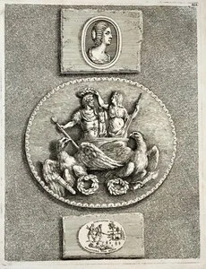 1679 Decorative Reliefs, Joh. Sandrart, folio master engraving - Picture 1 of 3