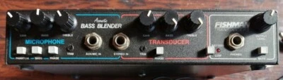 Preamplificador/mezclador de bajos acústicos Fishman con fuente de alimentación (100 V) probado Foto 1 de 4