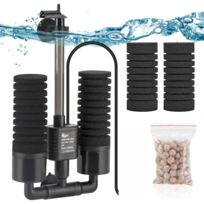 Hygger Aquarium Double Sponge Filter 3W - Black - image 1 of 4