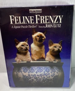 Vintage 1991 Feline Frenzy Siamese cat puzzle by John Lutz - Picture 1 of 2