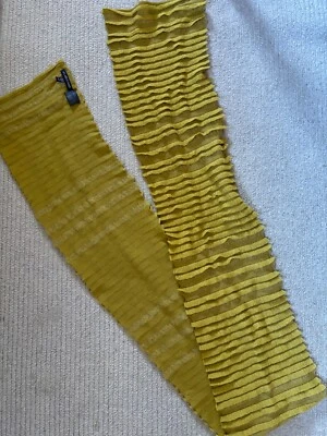 Eileen Fisher soft wool blend chartreuse green scarf/wrap with texture, EUC - Image 1 of 3