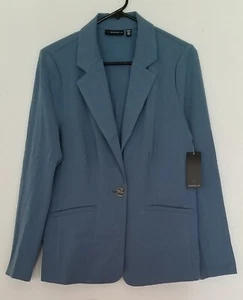 RAFAELLA Womens Blue Blazer SIZE SMALL Stretch Single Notch Collar - Picture 1 of 9