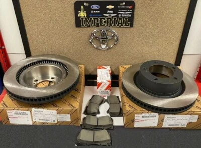 TOYOTA SEQUOIA 2008-2021 GENUINO OEM ROTORES DE FRENO DELANTEROS Y PASTILLAS DE FRENO TCMC Foto 1 de 4