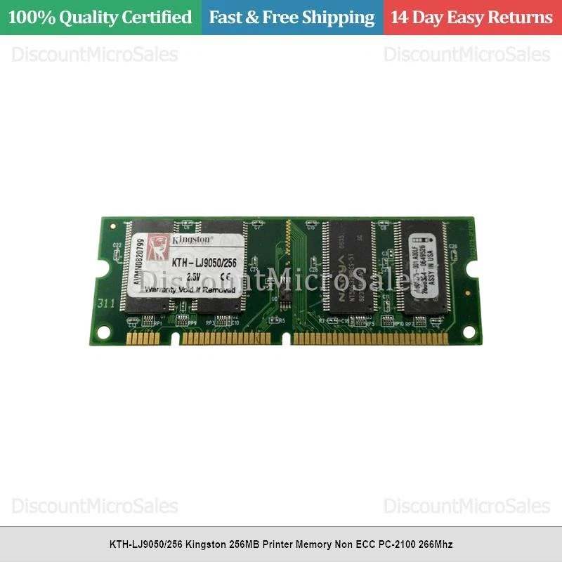 KTH-LJ9050/256 Kingston 256MB Printer Memory Non ECC PC-2100 266Mhz - Image 1 of 1