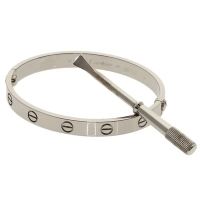 CARTIER LOVE браслеты с драйвером #16 браслет K18 белое золото женщины [б/у] - Изображение 1 из 4