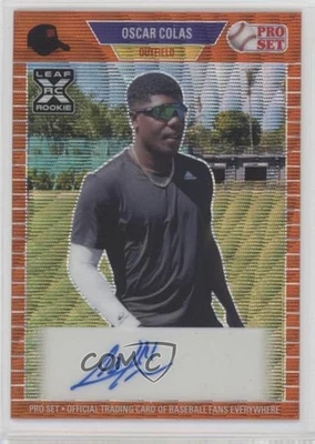 2021 Leaf Pro Set Metal 1989 Orange Wave /5 Oscar Colas #PA-OC2 Auto - Image 1 of 2