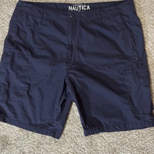 Nautica Cargo Shorts Herren 38 W dunkelblau Outdoor Tasche Reißverschluss Utility Sommer - Bild 1 von 6
