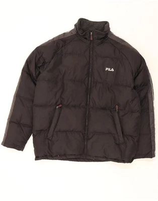 Chaqueta acolchada FILA para hombre UK 42 XL negra bloque de color poliéster DV85 Foto 1 de 3