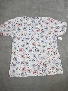 Landau Woman’s Scrub Top Floral Size Medium NWT - Picture 1 of 7