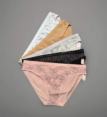 Lot 5 Victoria's Secret sz L Stretch Cotton Bikini Panty Classic Pack Bundle - Image 1 of 4