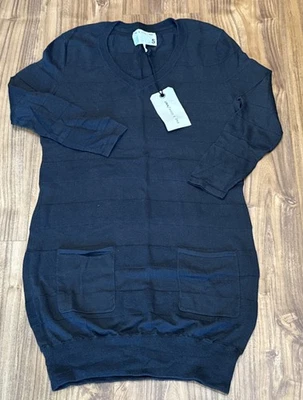 Vestido Vaina Rag & Bone Negro Mezcla de Algodón Cuello Acanalado S Informal Chic NUEVO CON ETIQUETAS NUEVO Foto 1 de 4