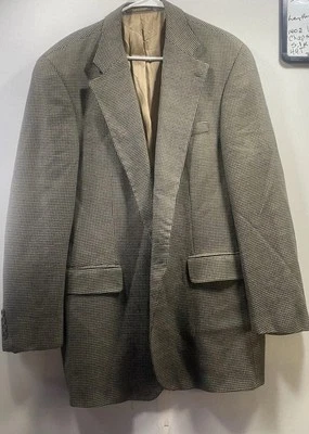 Blazer Polo Ralph Lauren de lana de seda 44T vintage años 80 pata de gallo Foto 1 de 4