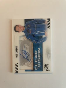 Kyle Larson - 2019 Panini Prime Racing Autograph Auto /10 Clear Vision Black - Picture 1 of 2