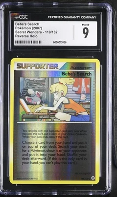CGC 9 MINT Bebe's Search Secret Wonders 119/132 Reverse Holo Pokemon Card - Image 1 of 2