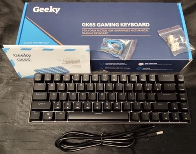 Geeky GK65 Mechanical RGB Keyboard. - Image 1 of 3