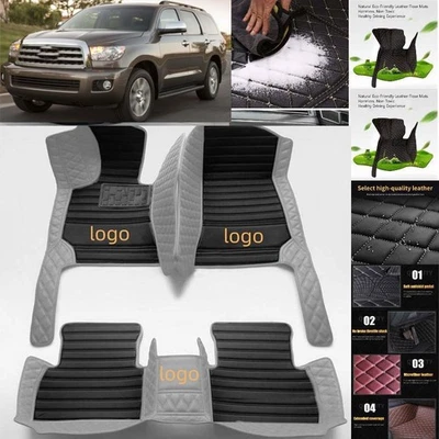 For Toyota Sequoia Car Floor Mats Luxury Waterproof Liners Carpets Cargo Custom - Image 1 of 4
